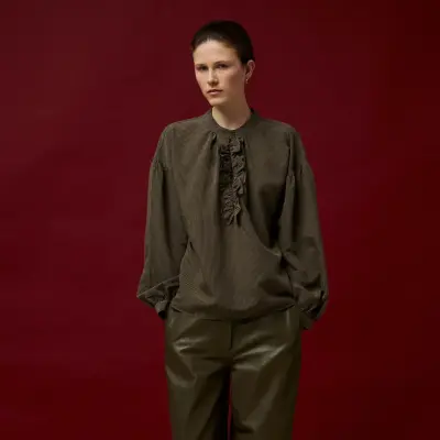 Blouse Courtney à fines rayures - BELLE PIECE