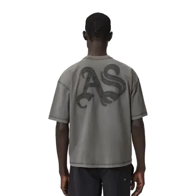 ALL SAINTS Insignia Short Sleeve Cotton T-Shirt Washed Black — photo 2