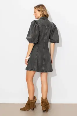 Robe courte en lyocell Femme — photo 5