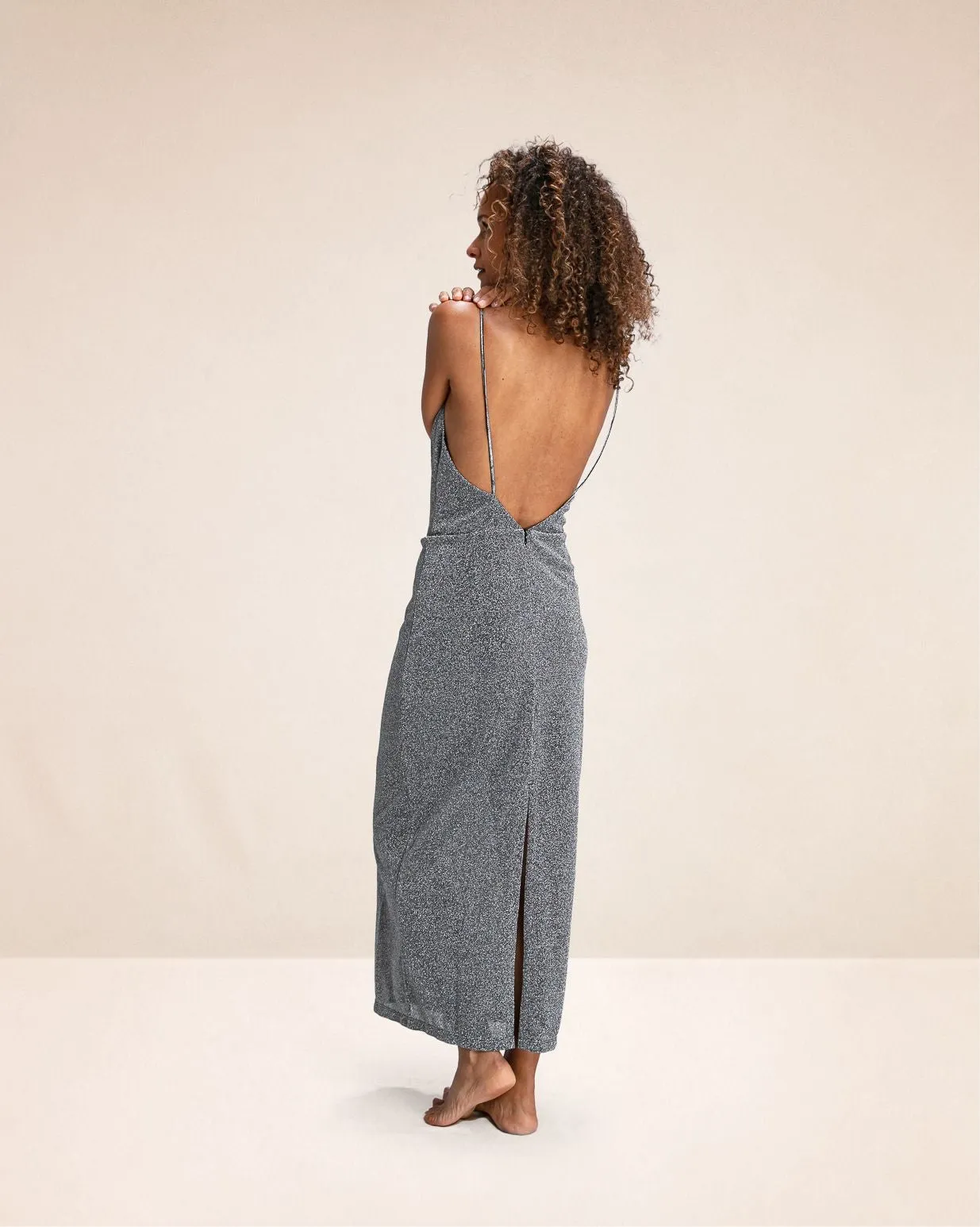 Robe longue Diaz silver – Karma Koma