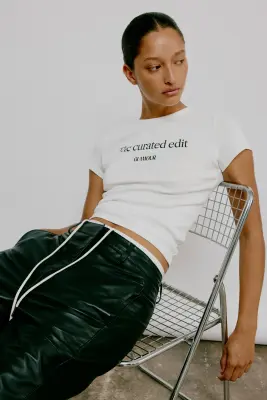 T-shirt en coton avec motif imprimé - Ivoire/Condé Nast Glamour — photo 3