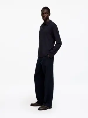 Polo léger - Bleu marine foncé — photo 1
