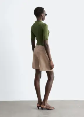 Short habillé en lin - Beige — photo 5