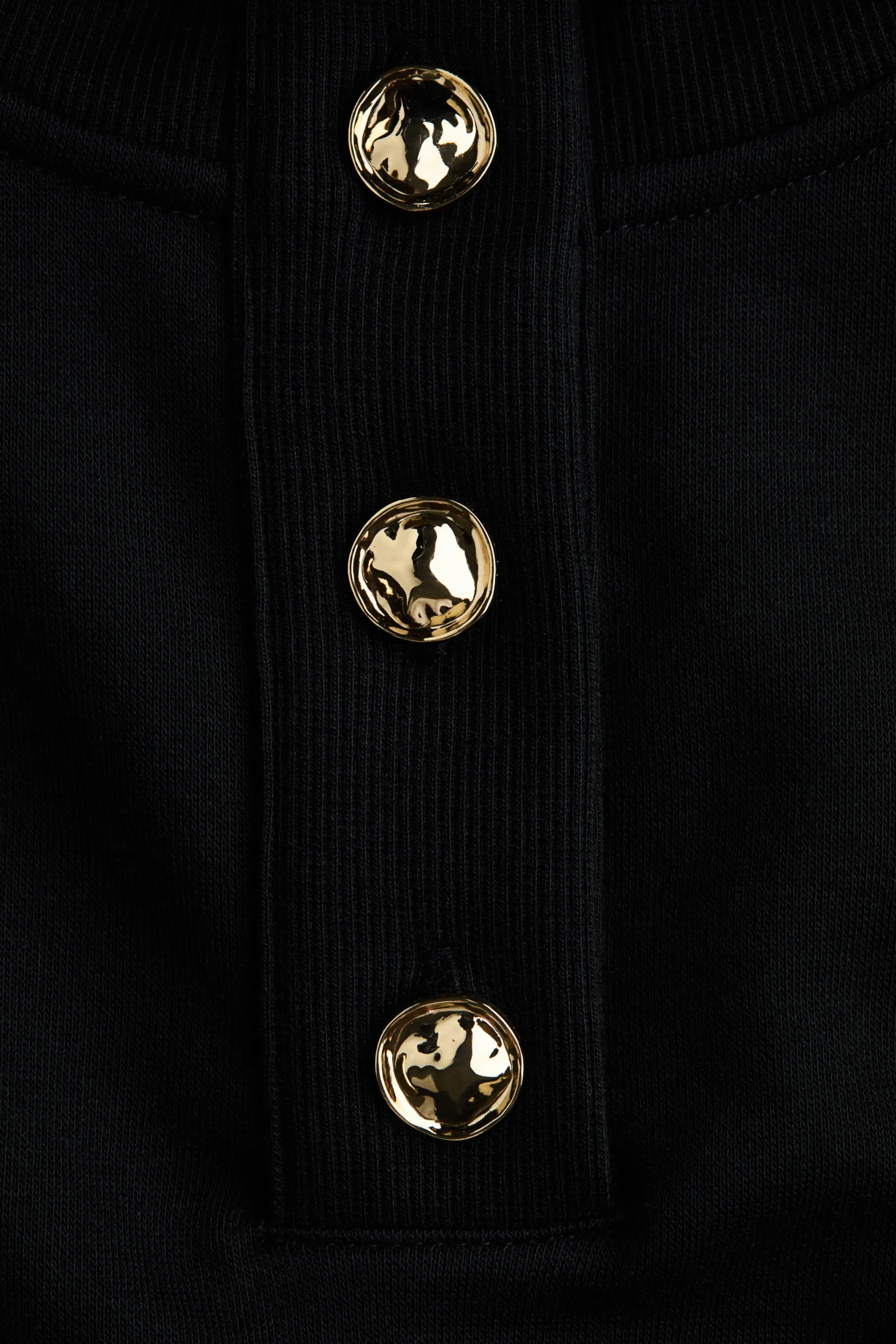 Sweat à col boutonné - Noir
