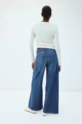 MAMA Wide Low Jeans - Bleu denim — photo 4