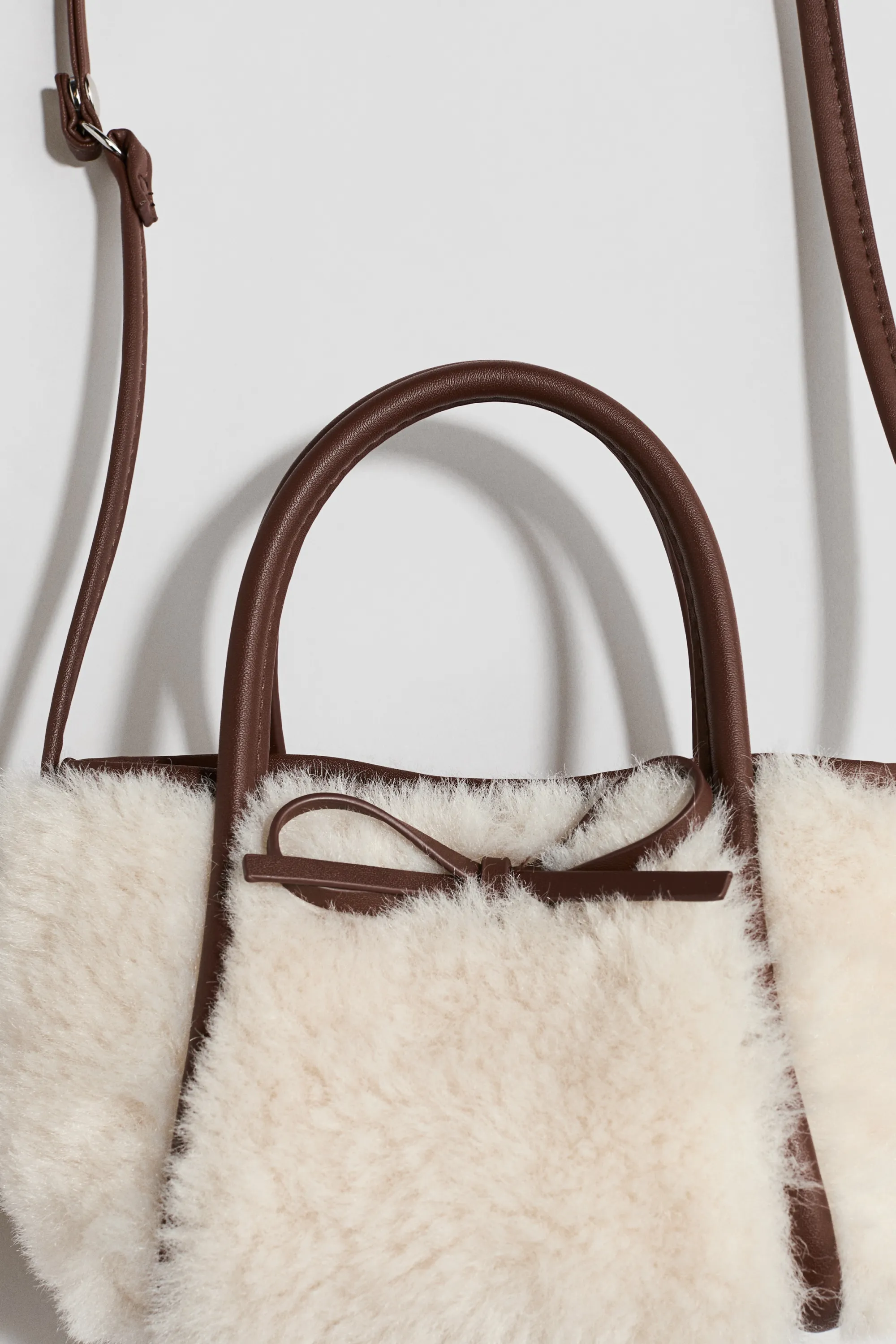 Sac crossbody duveteux - Crème