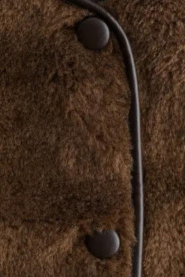 Veste en tissu Teddy bear - Vert kaki foncé — photo 4