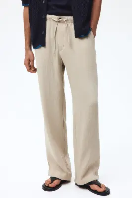 Pantalon Relaxed Fit - Beige — photo 1