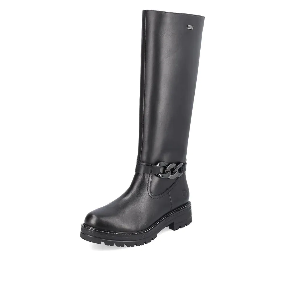 Bottines Remonte D2282-01 Noires - Lacets Grande Pointure Femme
