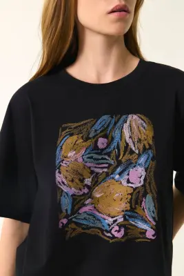 Tee-shirt Janis Noir — photo 2