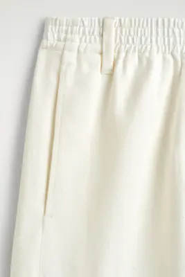 PANTALON LARGE EN DENIM À PANNEAUX - BLANC — photo 4