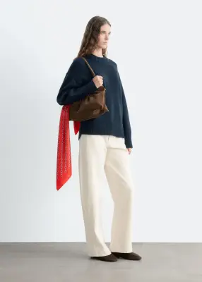 Pull oversize en laine - Bleu foncé — photo 5