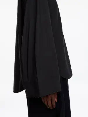 Chemise à bords festonnés - Noir — photo 3
