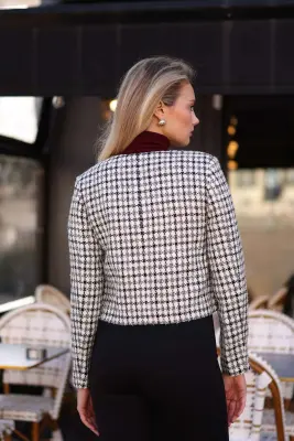 Leontine Tweed Jacket - Black white gold — photo 6
