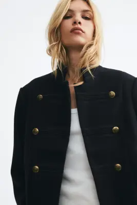 Veste à boutons - Bleu marine — photo 1
