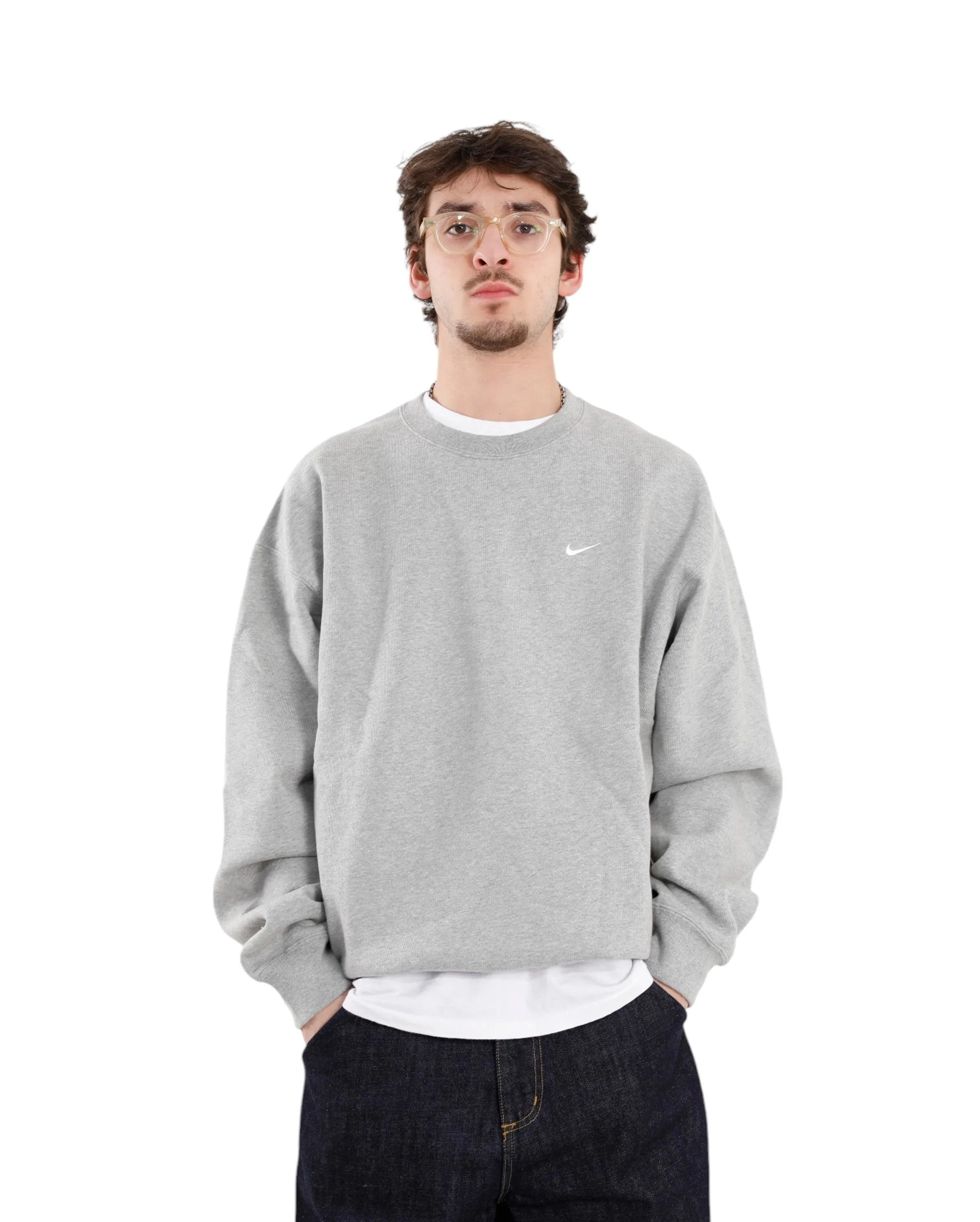 Solo Swoosh Crewneck Dark Grey Heather