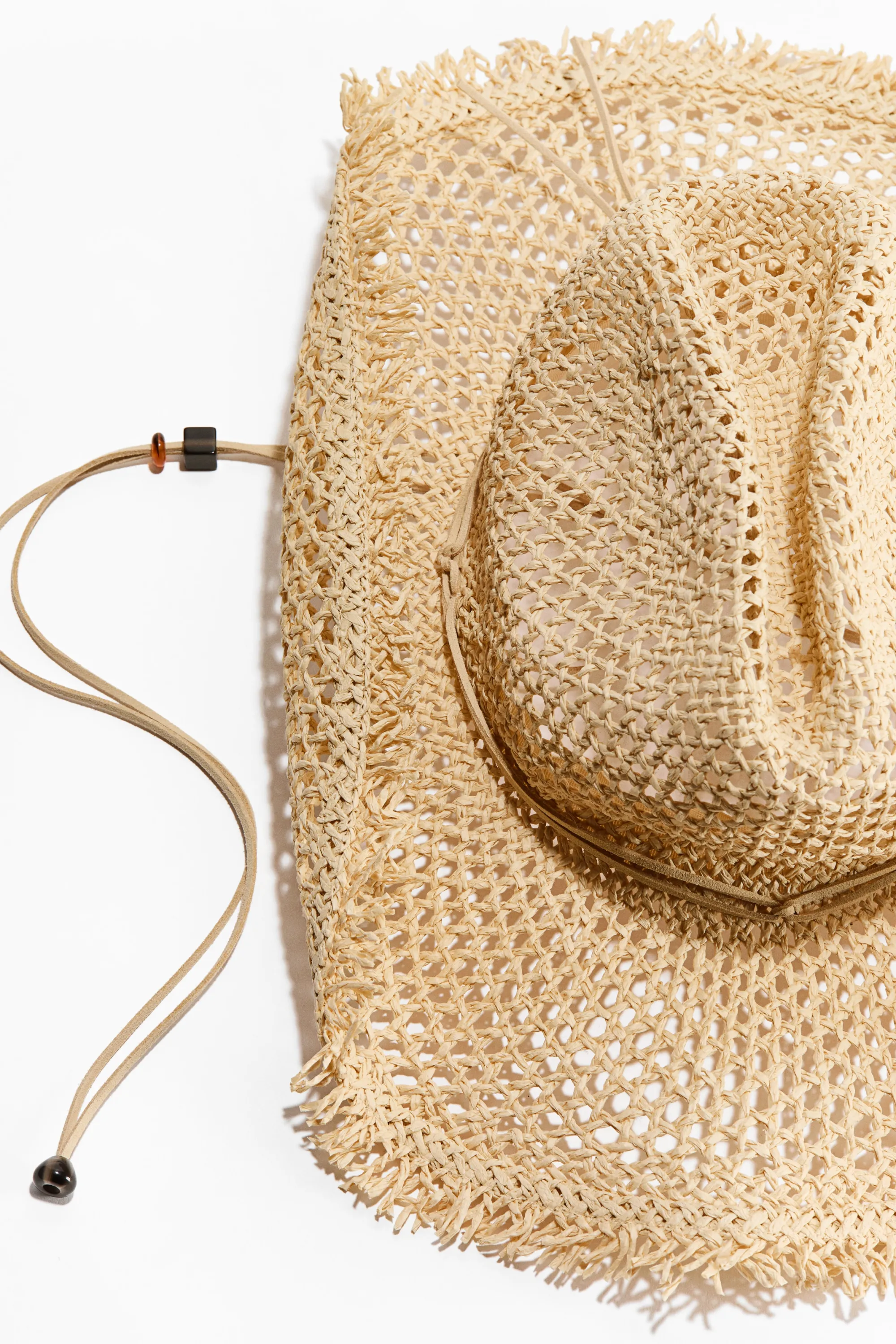 Chapeau de cow-boy en paille - Beige