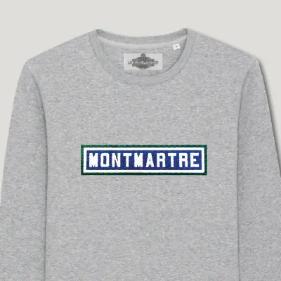 SWEAT-SHIRT COTON BIO BRODÉ - MONTMARTRE - GRIS — photo 2