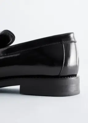 Mocassins fantaisie en cuir - Noir — photo 4