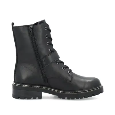 Bottines Remonte D0B78-01 Noires - Lacets Boucle Grande Pointure Femme — photo 3
