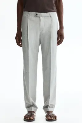 Pantalon chic Regular Fit - Gris clair — photo 1