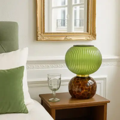 Lampe Boule Léopard & Verte — photo 2