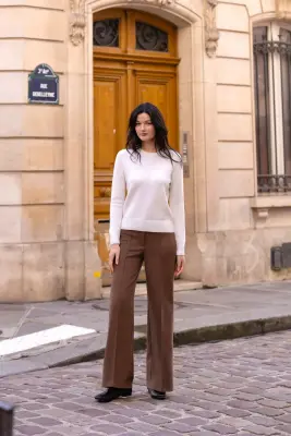 Nala Pants - Brown fishbone — photo 1