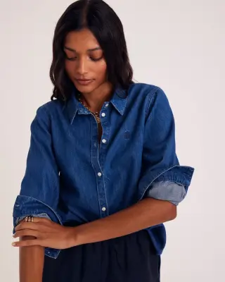 Chemise Liseron bleu outremer — photo 4