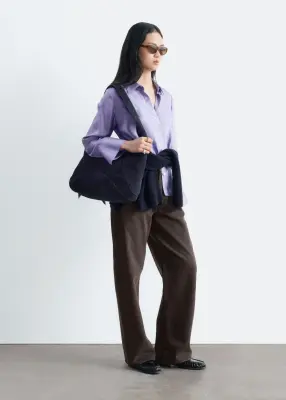 Chemise décontractée en soie - Lilas — photo 3