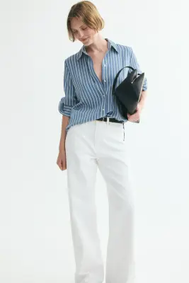 Chemise - Bleu clair/rayures tennis — photo 1