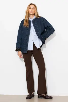 Pantalon flare maille jersey — photo 2
