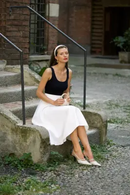 Richmond Midi Skirt - White — photo 6