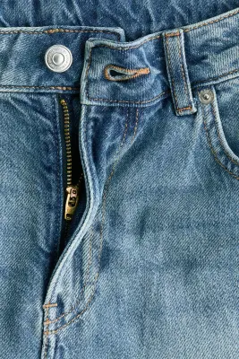 Baggy Regular Waist Jeans - Bleu denim délavé — photo 4