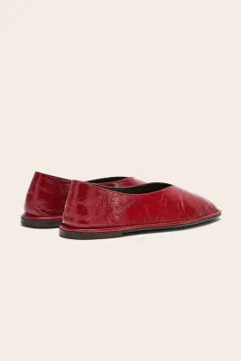 Ballerines Elise vernis froissé rouge — photo 5