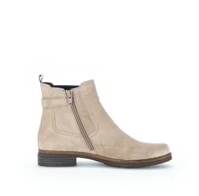 Bottines Gabor 94.670.12 Beige - Cuir Lacets Zip Grande Pointure Femme — photo 4
