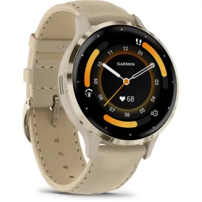 Garmin Venu 3S bracelet cuir lin + bracelet silicone lin 010-02785-55 — photo 3