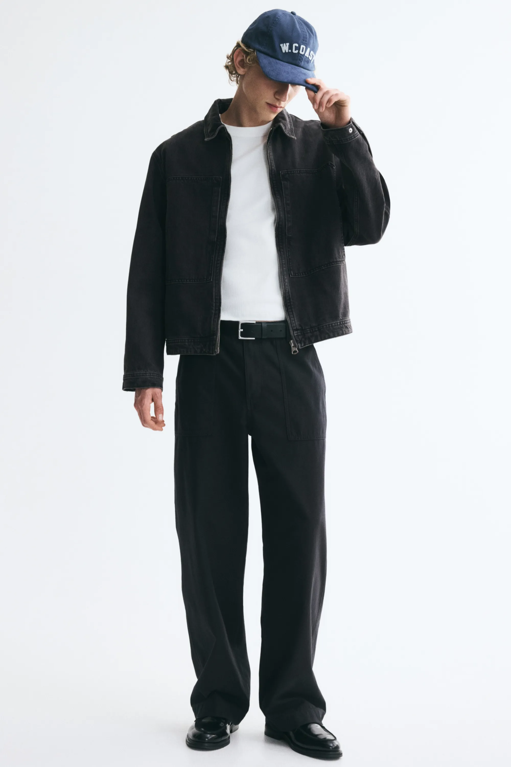 Veste workwear en denim - Noir denim