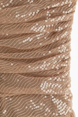 Robe de soirée à sequins - Beige — photo 4