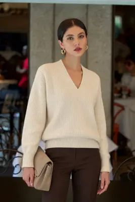 Delphine Cashmere Sweater - Cream — photo 2