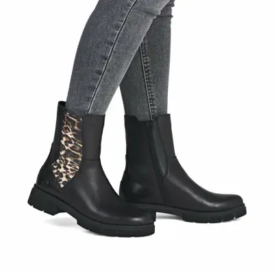 Bottines Remonte D2S70-03 Noires - Lacets Grande Pointure Femme — photo 5
