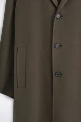 MANTEAU COSTUME EN LAINE DOUBLE FACE - BRUN — photo 5