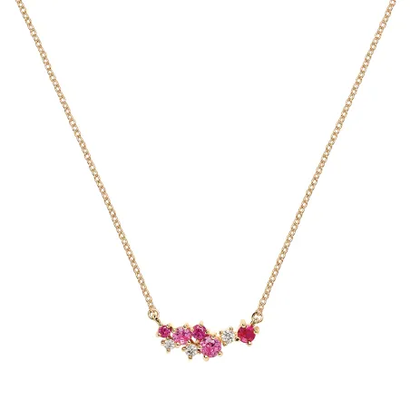 Collier Plaqué or - Oxyde de Zirconium rose et Blanc Go Mademoiselle 604117