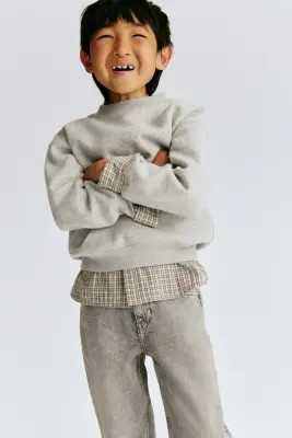 Relaxed Fit Jeans - Gris denim clair — photo 1