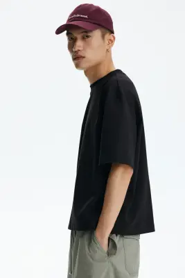 T-shirt Oversized Fit - Noir — photo 4