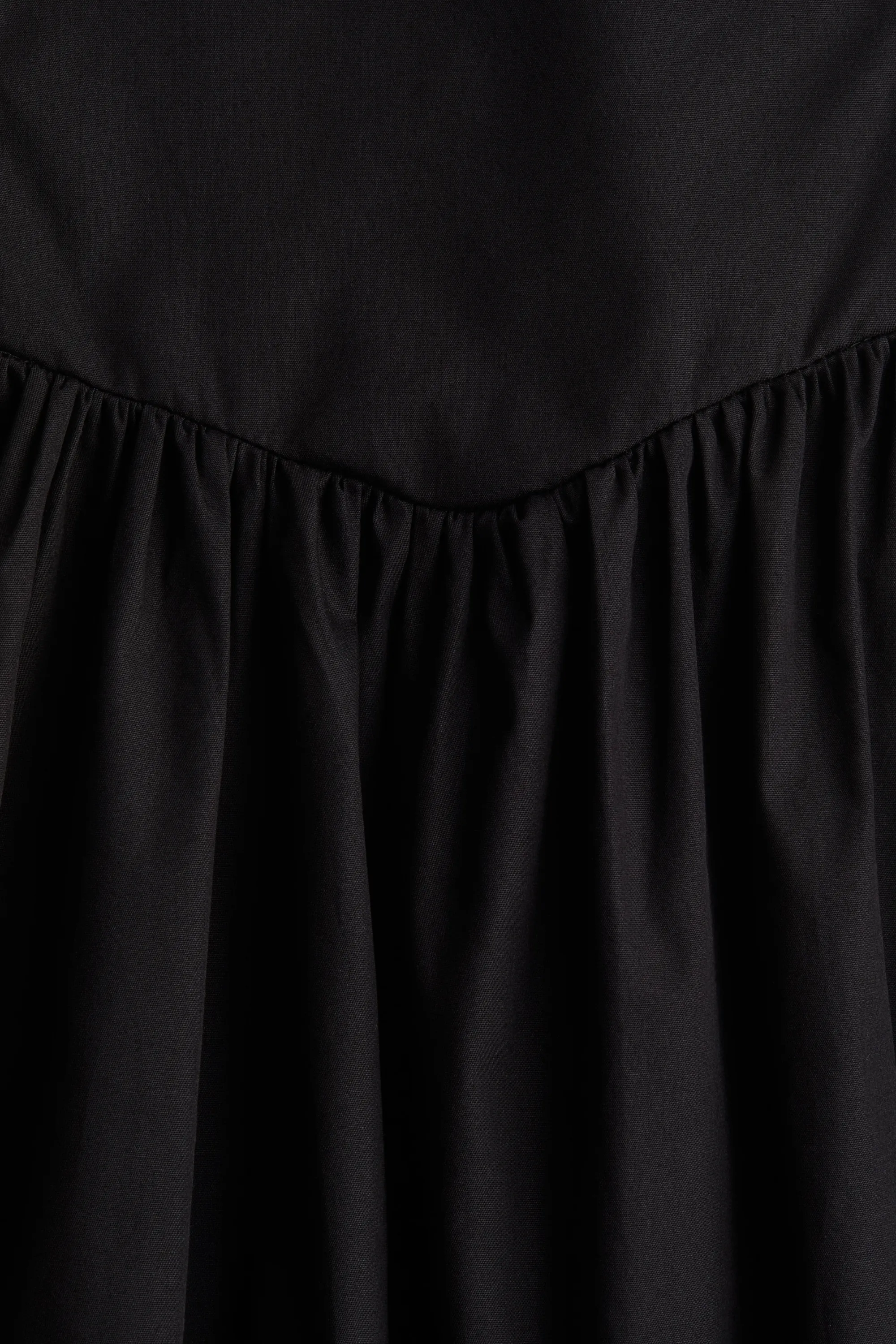 Robe à bretelles fines en coton - Noir