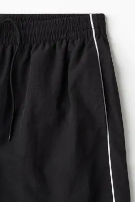 Pantalon de survêtement en nylon Relaxed Fit - Noir — photo 2