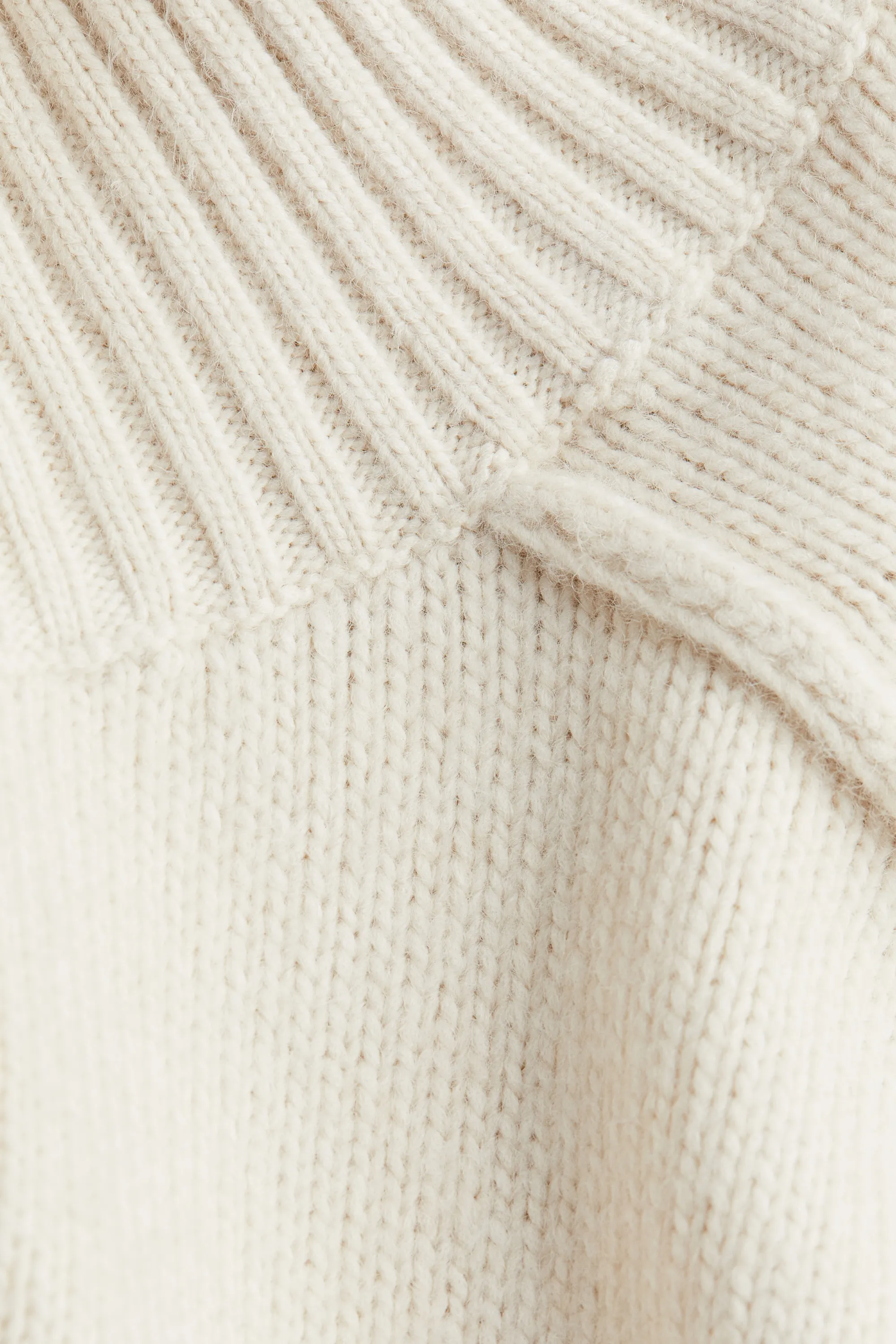 Pull à col cheminée - Crème