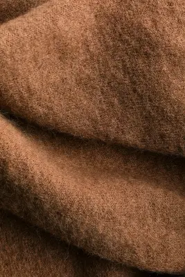 Pull à col foulard en mohair mélangé - Beige — photo 4