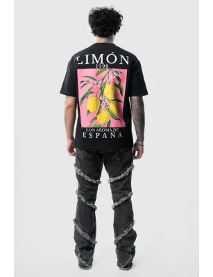 T-shirt oversize citrons — photo 3