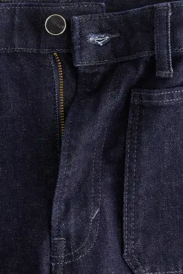 Wide High Jeans - Bleu denim foncé — photo 5